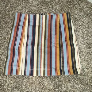 Jolt Blue and Brown Mini Pencil Skirt